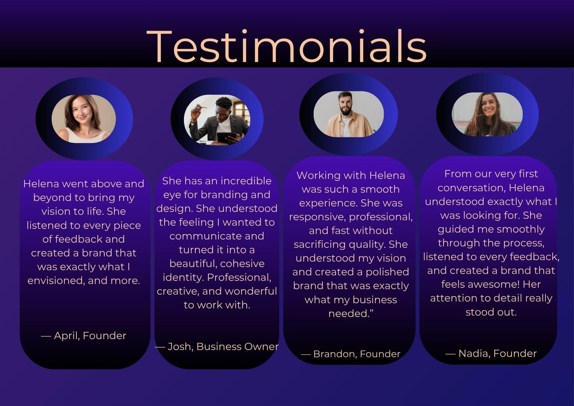 Client Testimonials | Helami Designs Client testimonials and reviews for Helami Designs branding, logo design, and web design services.