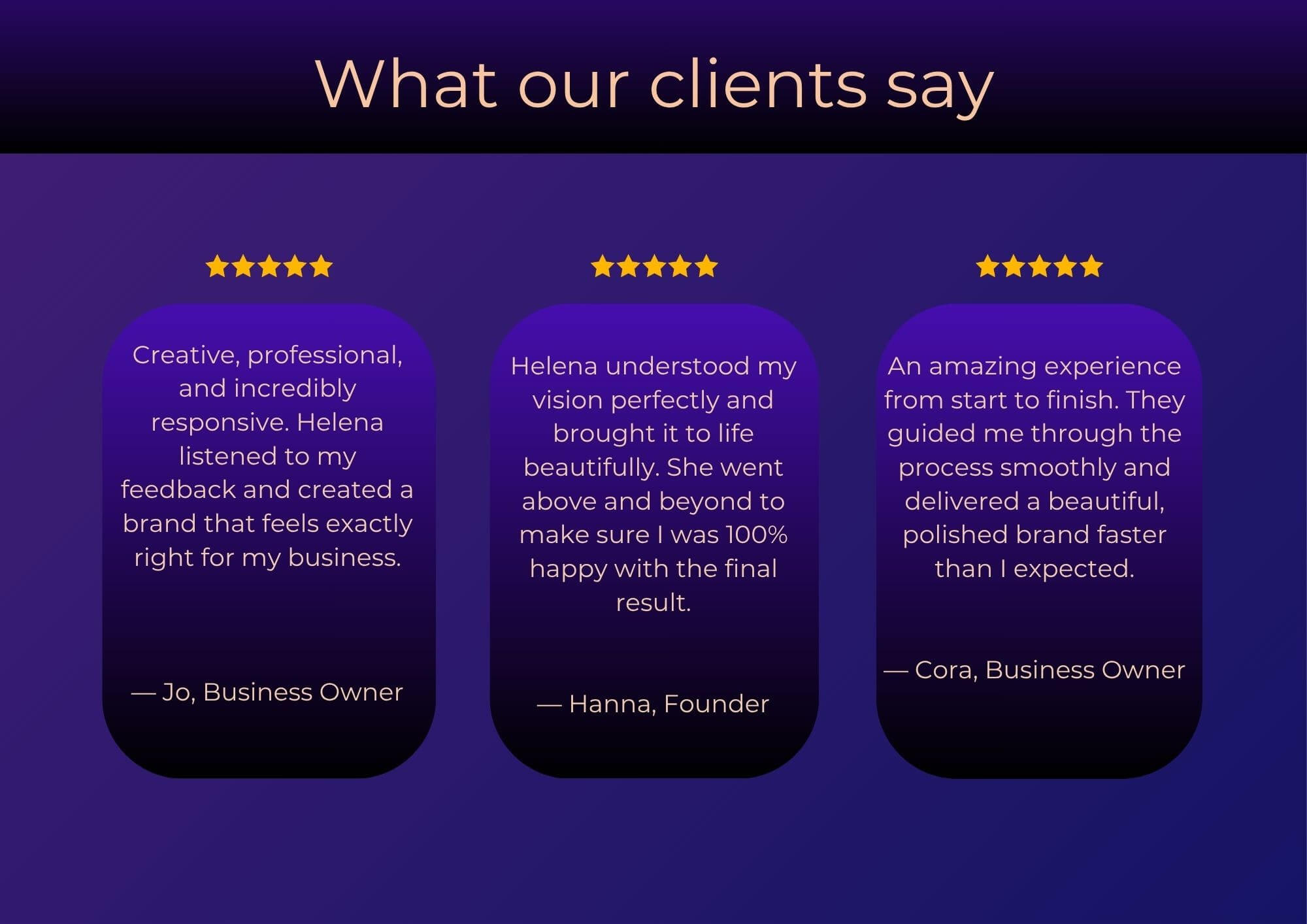 Client Testimonials | Helami Designs Client testimonials and reviews for Helami Designs branding, logo design, and web design services.